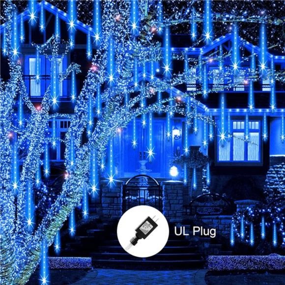 Rain Drop Lights, LED Meteor Shower Lights 11.8 inch 8 Tubes 144leds,Icicle Snow - Picture 3 of 6
